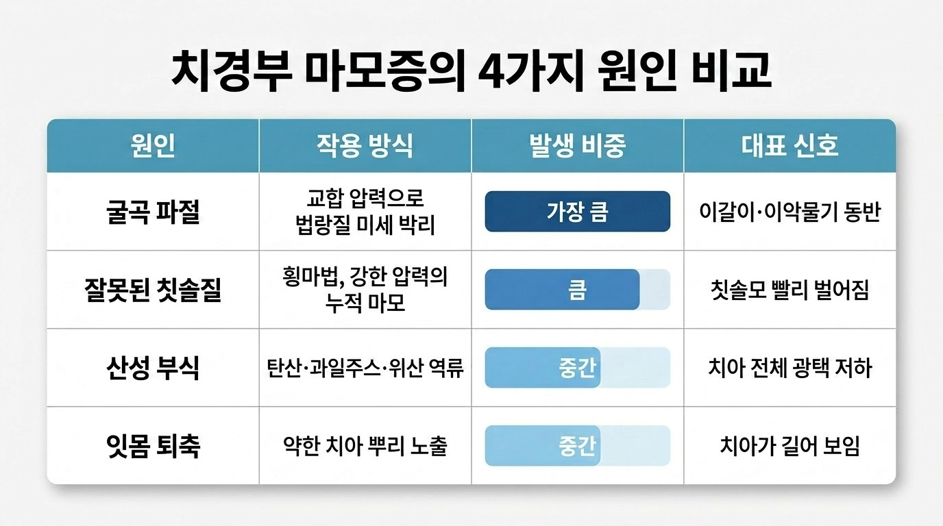 치경부 마모증 4가지 원인