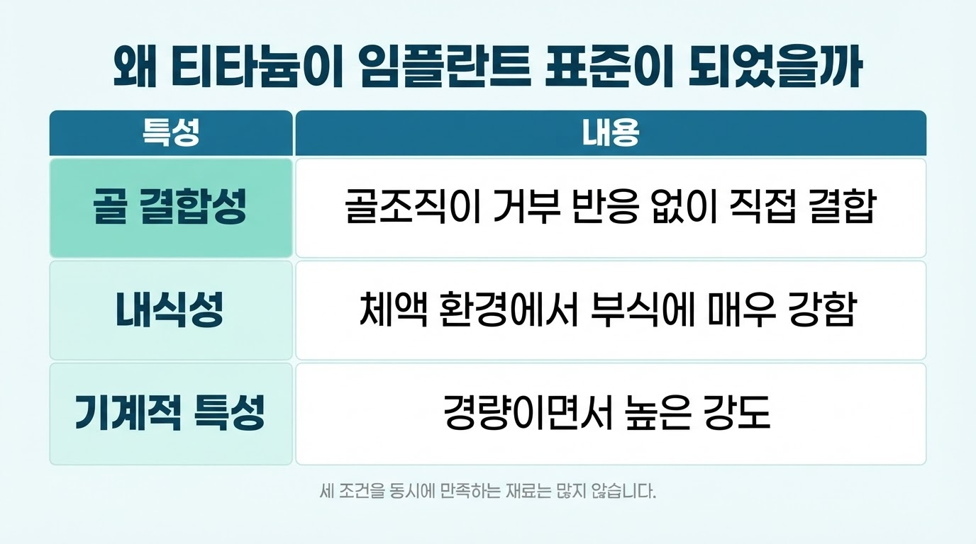 티타늄이 표준이 된 이유